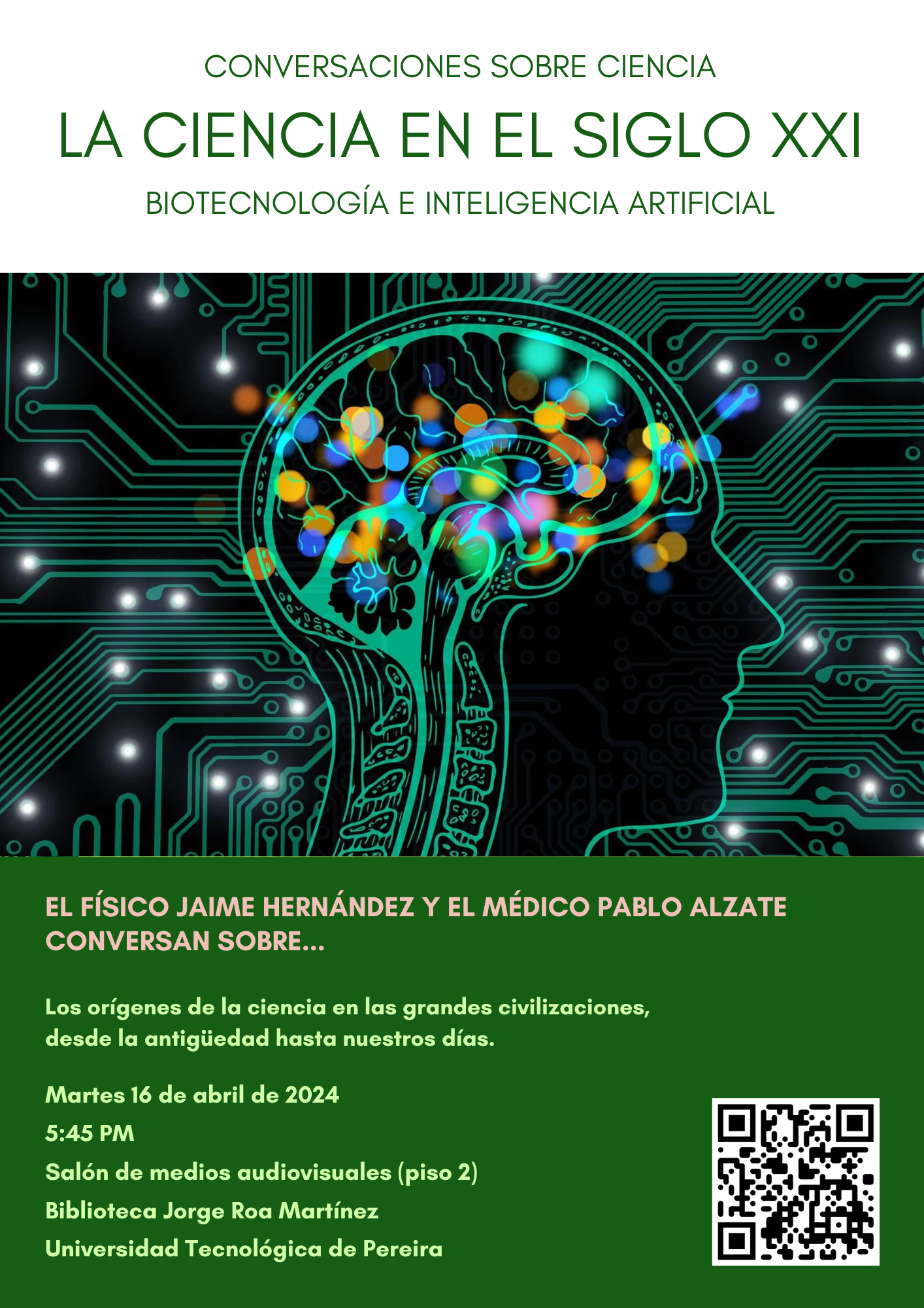 Evento: 19 de abril. 5:45PM Biblioteca UTP