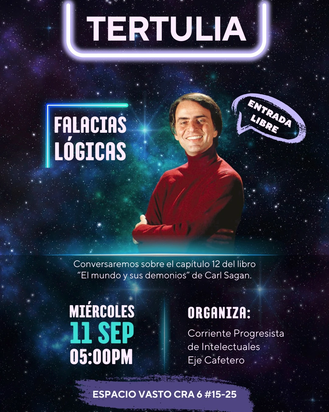 Evento: 11 de septiembre. 5PM Espacio Vasto.